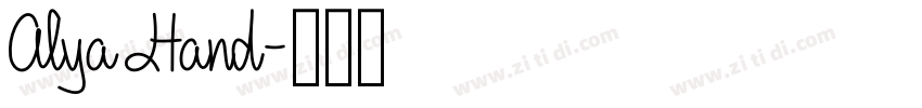 Alya Hand字体转换